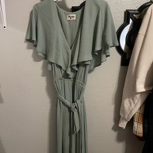 Show me your mumu sage crisp bridesmaid dress